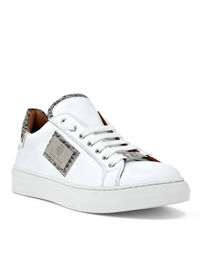 Nappa Croco Printed Lo-Top Sneakers